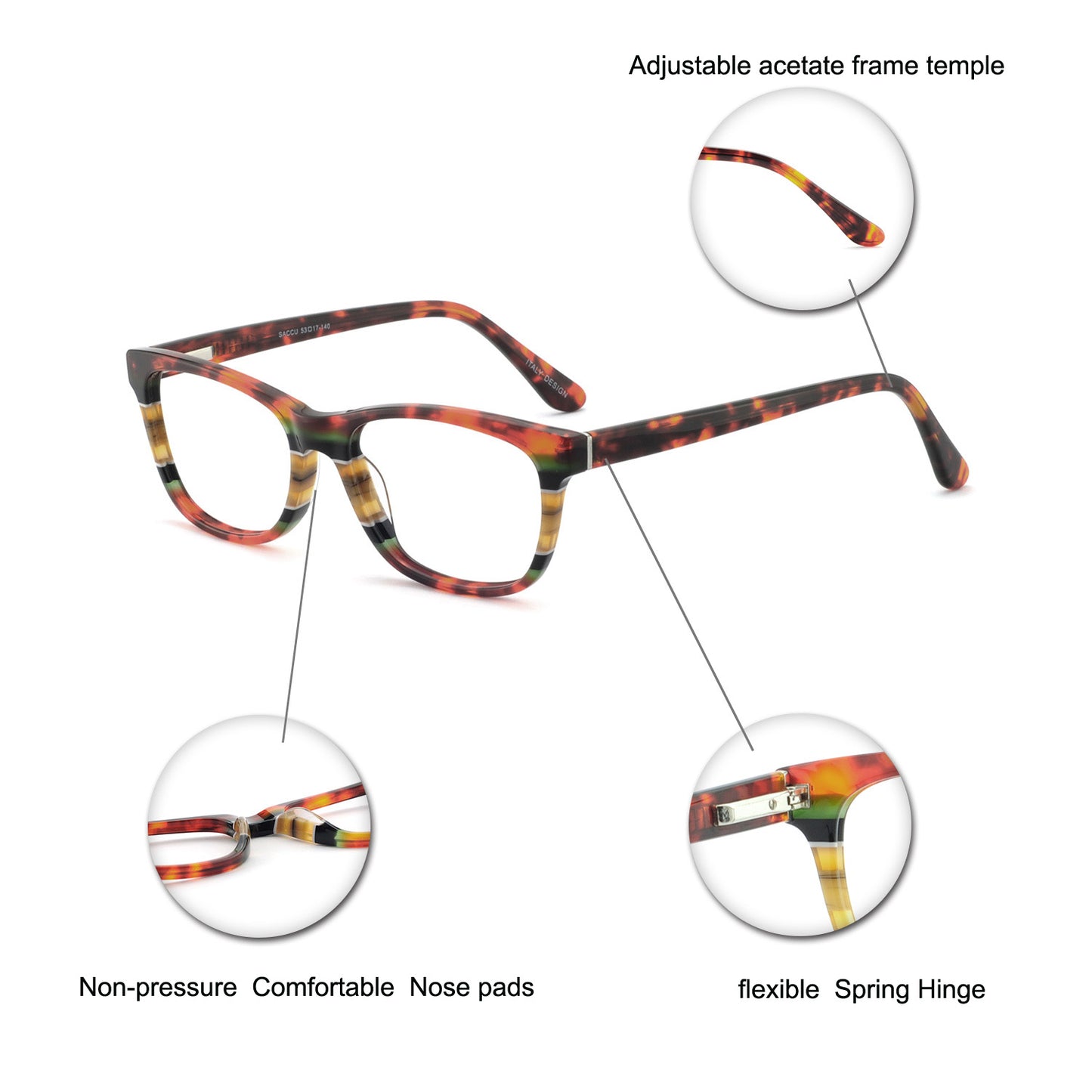 BUNOVIATA italy mazzuchelli acetate optical frames women high quality eyewear