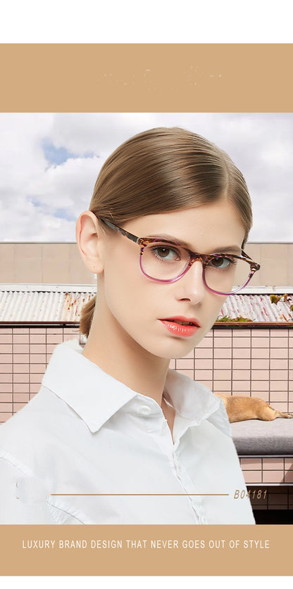 BUNOVIATA Acetate Vintage Glasses frame women Square Luxury Brand Design Myopia Optics Prescription Eyeglasses frame For Lady