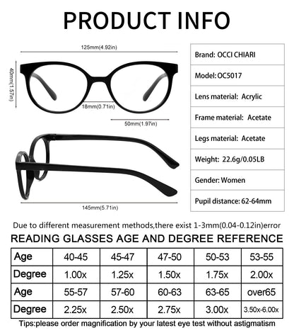 BUNOVIATA Stylish Reading Glasses Fashion Women's Readers1.0 1.25 1.5 1.75 2.0 2.25 2.5 2.75 3.0 3.5 4.0 5.0 6.0