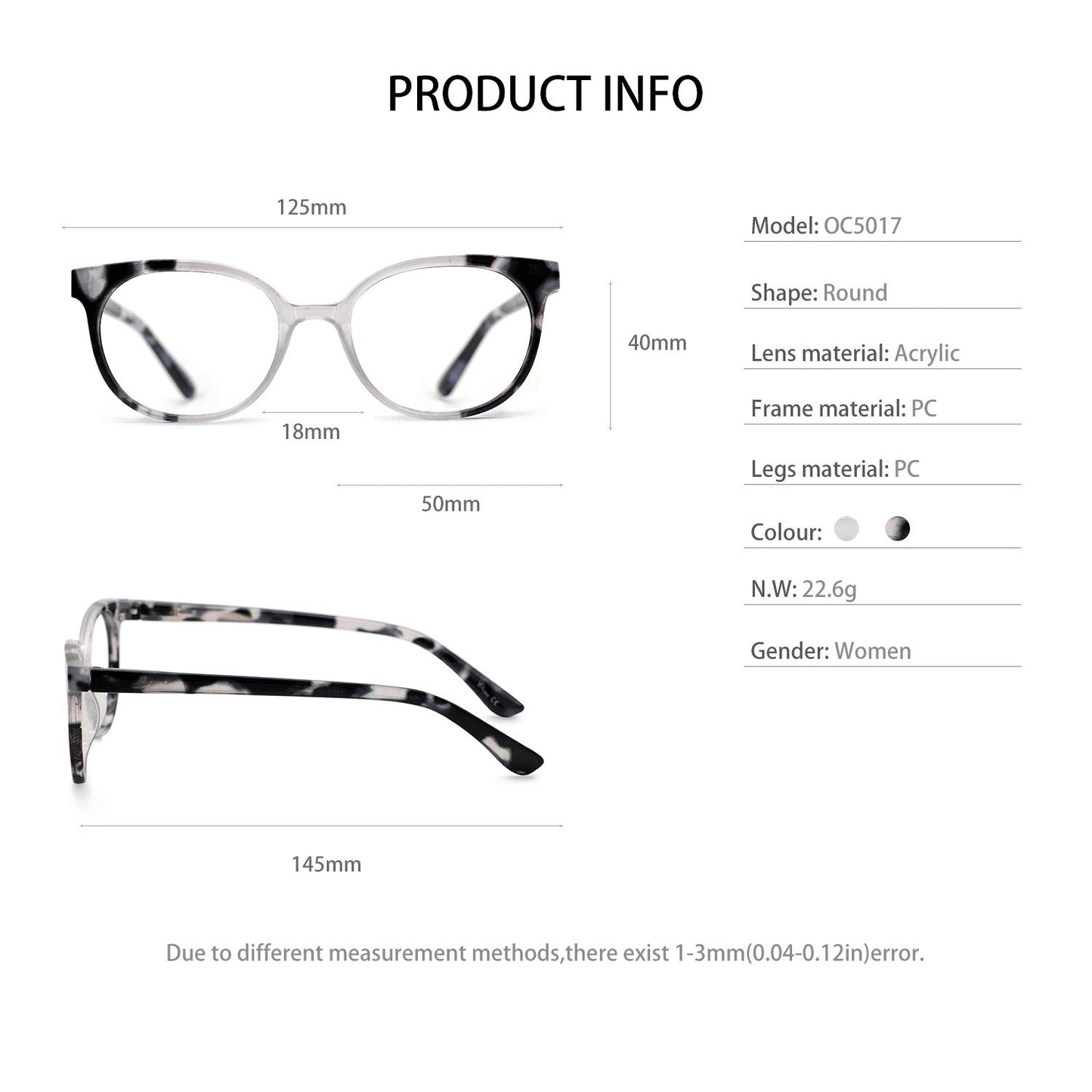 BUNOVIATA Stylish Reading Glasses Fashion Women's Readers1.0 1.25 1.5 1.75 2.0 2.25 2.5 2.75 3.0 3.5 4.0 5.0 6.0