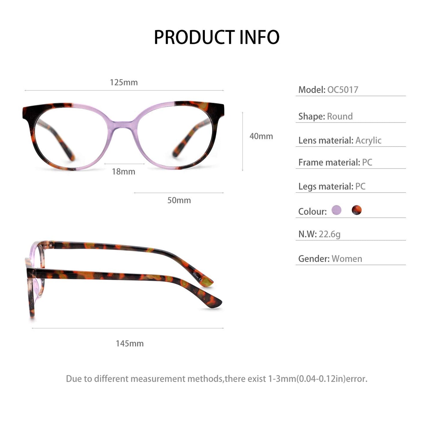 BUNOVIATA Stylish Reading Glasses Fashion Women's Readers1.0 1.25 1.5 1.75 2.0 2.25 2.5 2.75 3.0 3.5 4.0 5.0 6.0