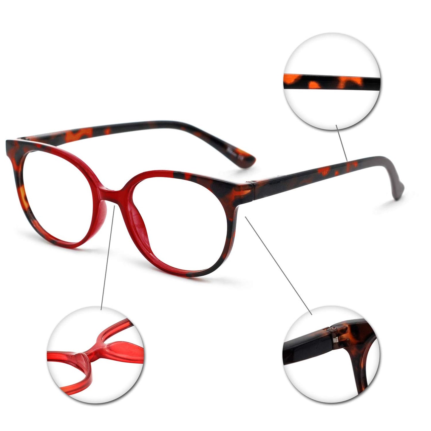 BUNOVIATA Stylish Reading Glasses Fashion Women's Readers1.0 1.25 1.5 1.75 2.0 2.25 2.5 2.75 3.0 3.5 4.0 5.0 6.0