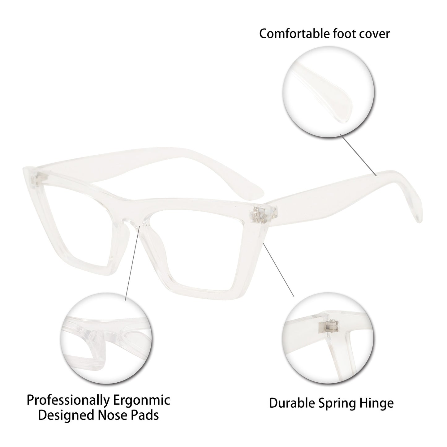 BUNOVIATA Reading Glasses for Women Cat Eye Fashion Reader 0 1.0 1.25 1.5 1.75 2.0 2.25 2.5 2.75 3.0 3.5 4.0 5.0 6.0