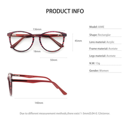 Bunoviata Handmade Women Optical frames acetate eyeglasses