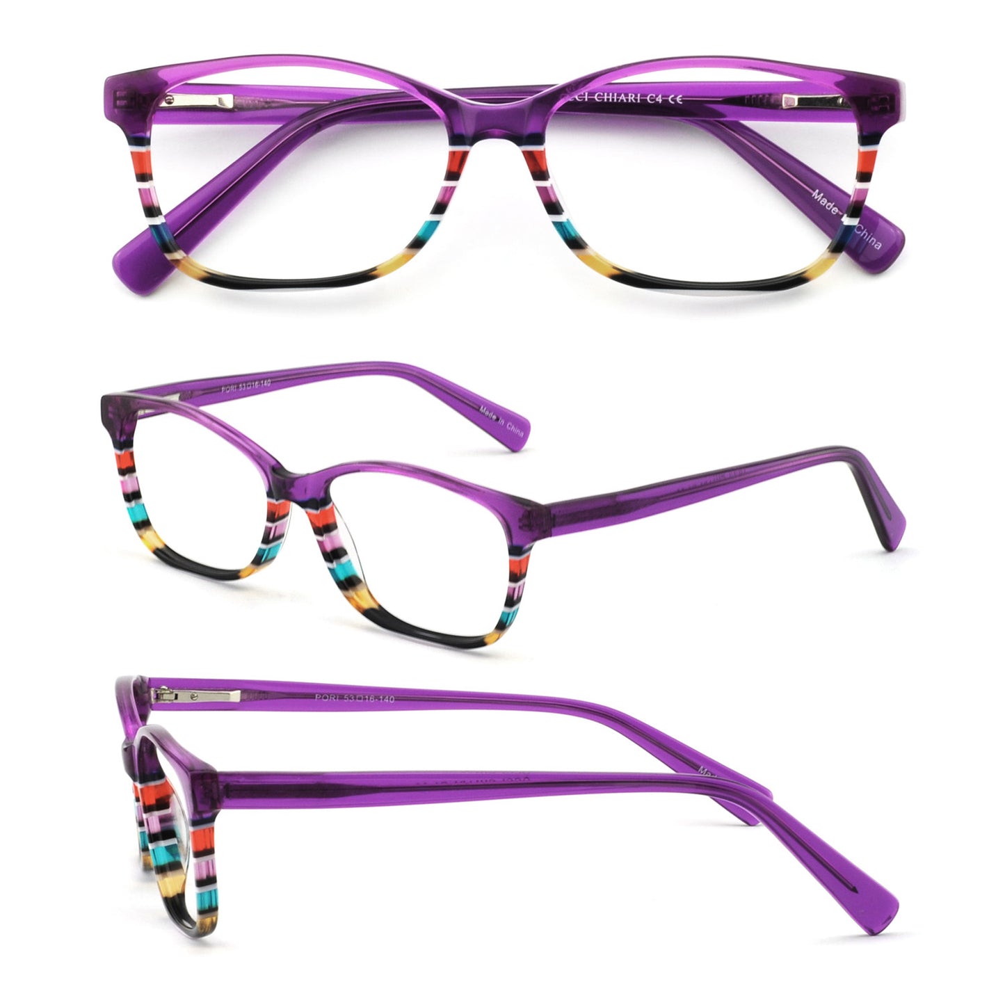 Bunoviata italy design laminated acetate optical frames