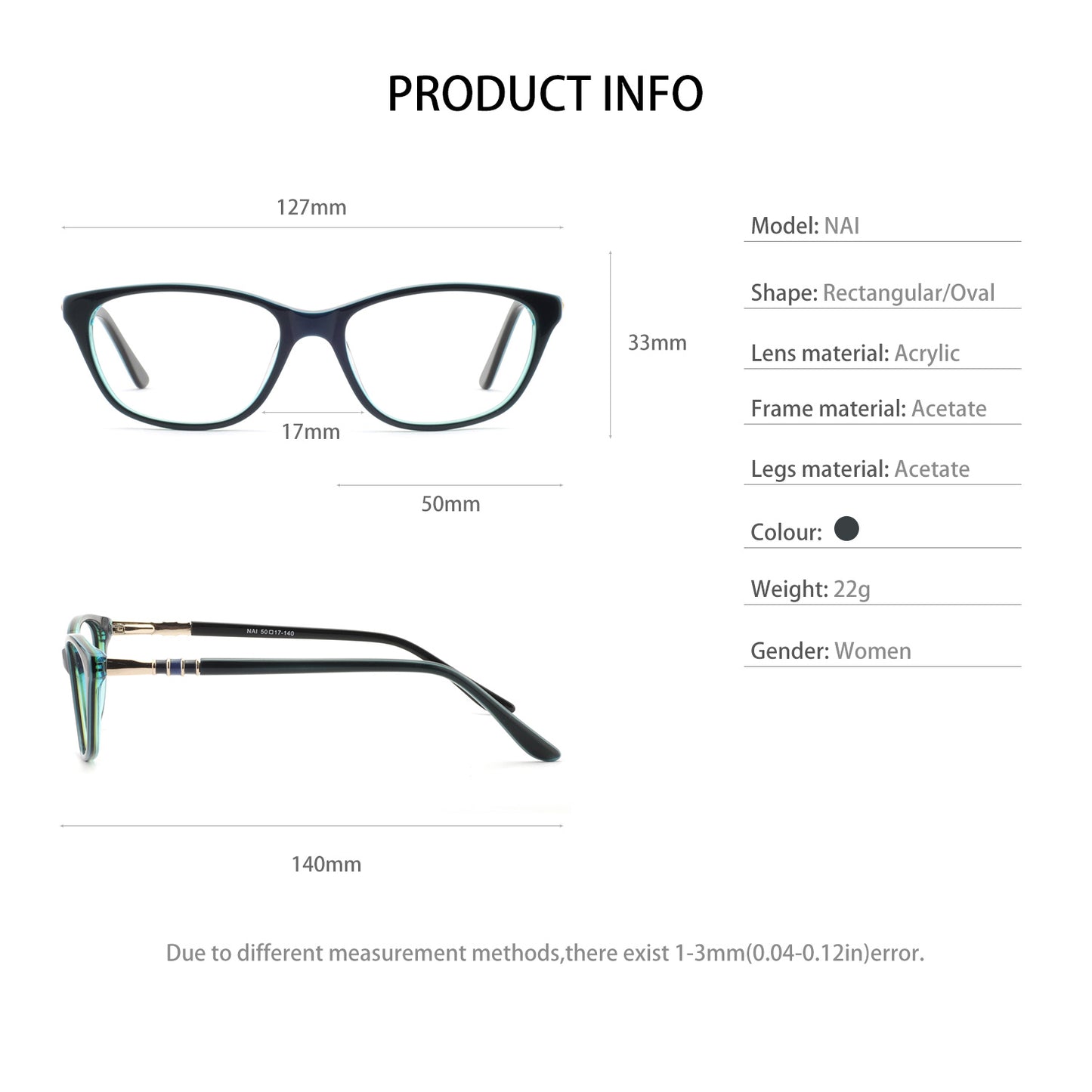 Bunoviata High Quality Italy Designer Women Optical Frame Glasses HandMade