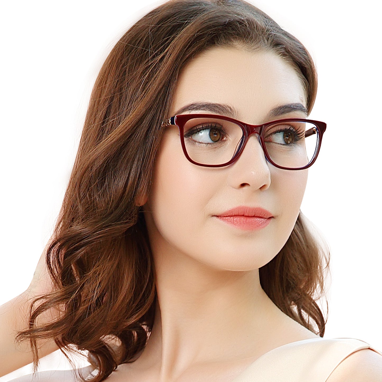 BUNOVIATA Myopia Glasses Frame Women  Glasses Vintage Eyewear Diamond Optical Eyeglasses oculos