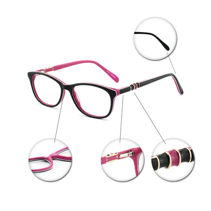 Women Fashion Glasses Frame Square Acetate Eyewear Luxury Brand Myopia Optics Frame