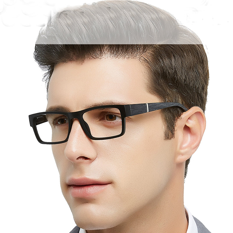 BUNOVIATA Anti-fatigue Reading Glasses Men Clear Lens Presbyopic Eyeglasses Mens Reader Eyewear