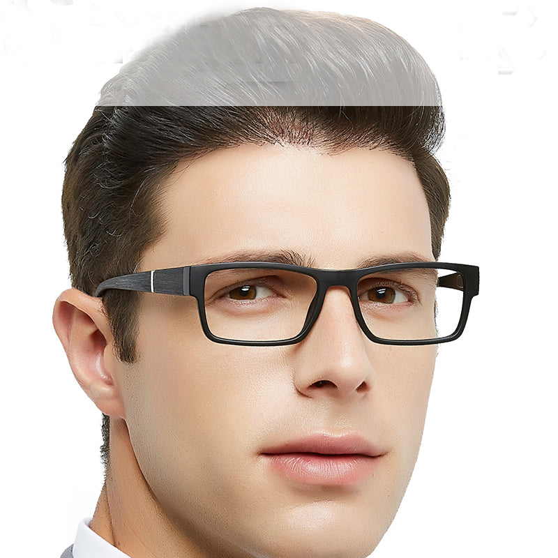 BUNOVIATA Anti-fatigue Reading Glasses Men Clear Lens Presbyopic Eyeglasses Mens Reader Eyewear