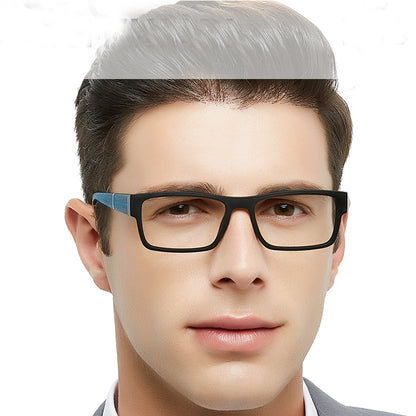 BUNOVIATA Anti-fatigue Reading Glasses Men Clear Lens Presbyopic Eyeglasses Mens Reader Eyewear