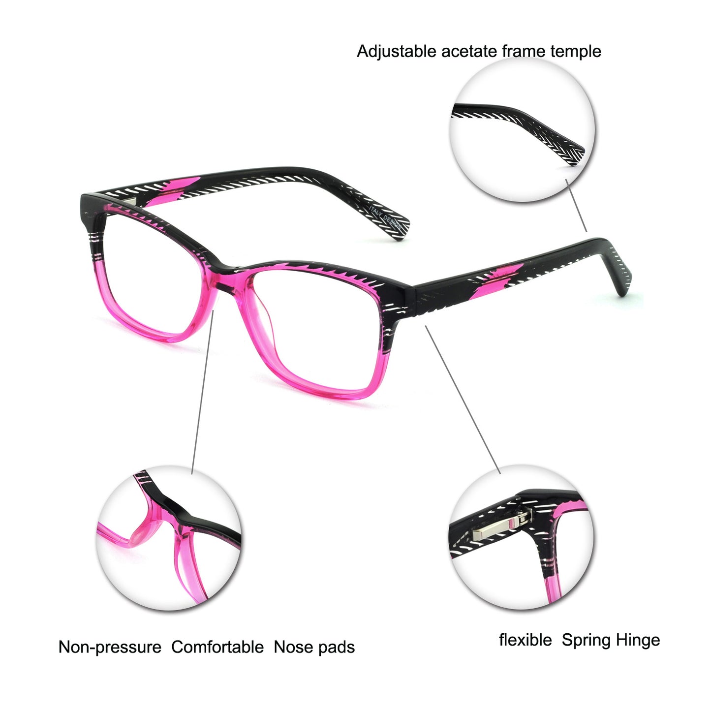 BUNOVITA Italy Mazzuchelli handmade acetate laminated optical frames