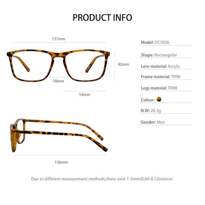 BUNOVIATA Reading Glasses Men's Rectangle Reader Durable Spring Hinge 1.0 1.25 1.5 1.75 2.0 2.25 2.5 2.75 3.0 3.5