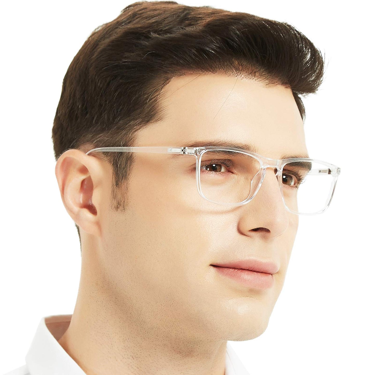 BUNOVIATA Reading Glasses Men's Rectangle Reader Durable Spring Hinge 1.0 1.25 1.5 1.75 2.0 2.25 2.5 2.75 3.0 3.5