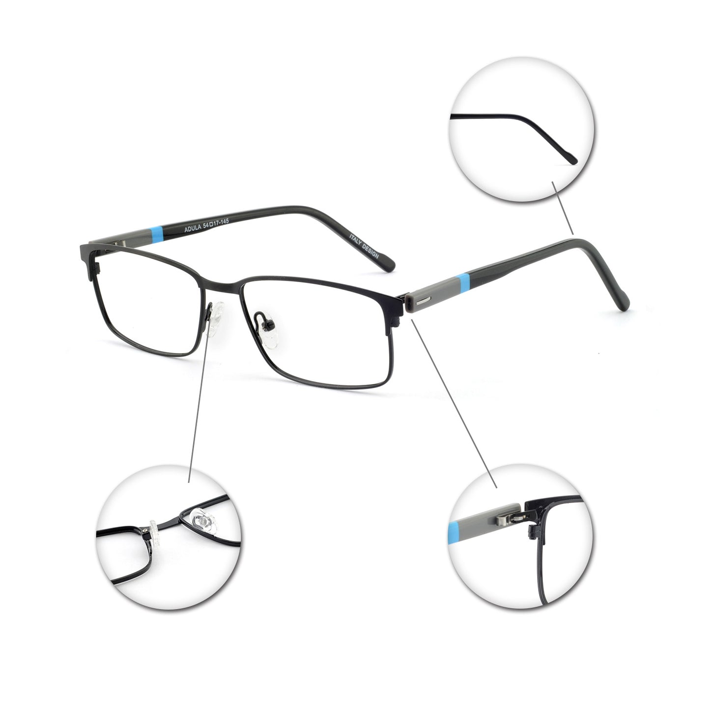 Bunoviata men metal optical frames high quality Deisgner design