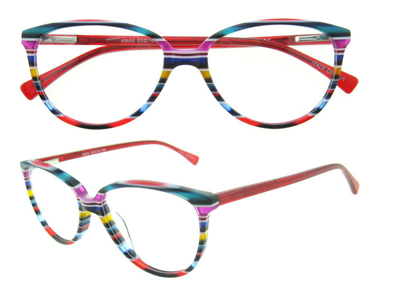 women optical frames acetate laminated designer eyewear